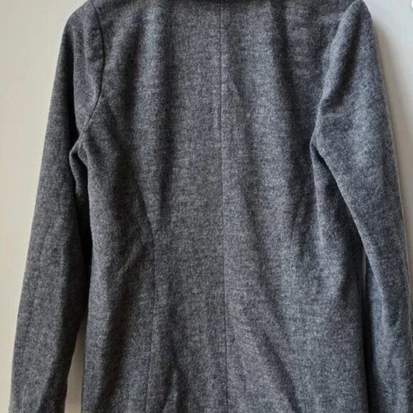 Piko 1988 Charcoal Gray Wool Lined Waterfall Duster Cardigan Jacket Size Large - Picture 7 of 7
